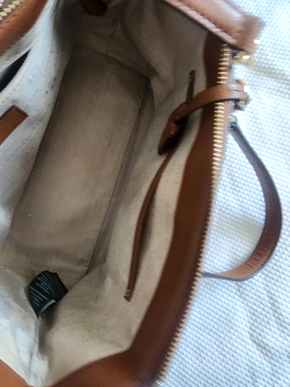Ralph Lauren Brown Leather Bag with Gold Hardware - Picture 13 of 16